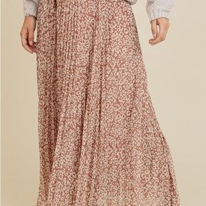 Leopard print Maxi Skirt - pink